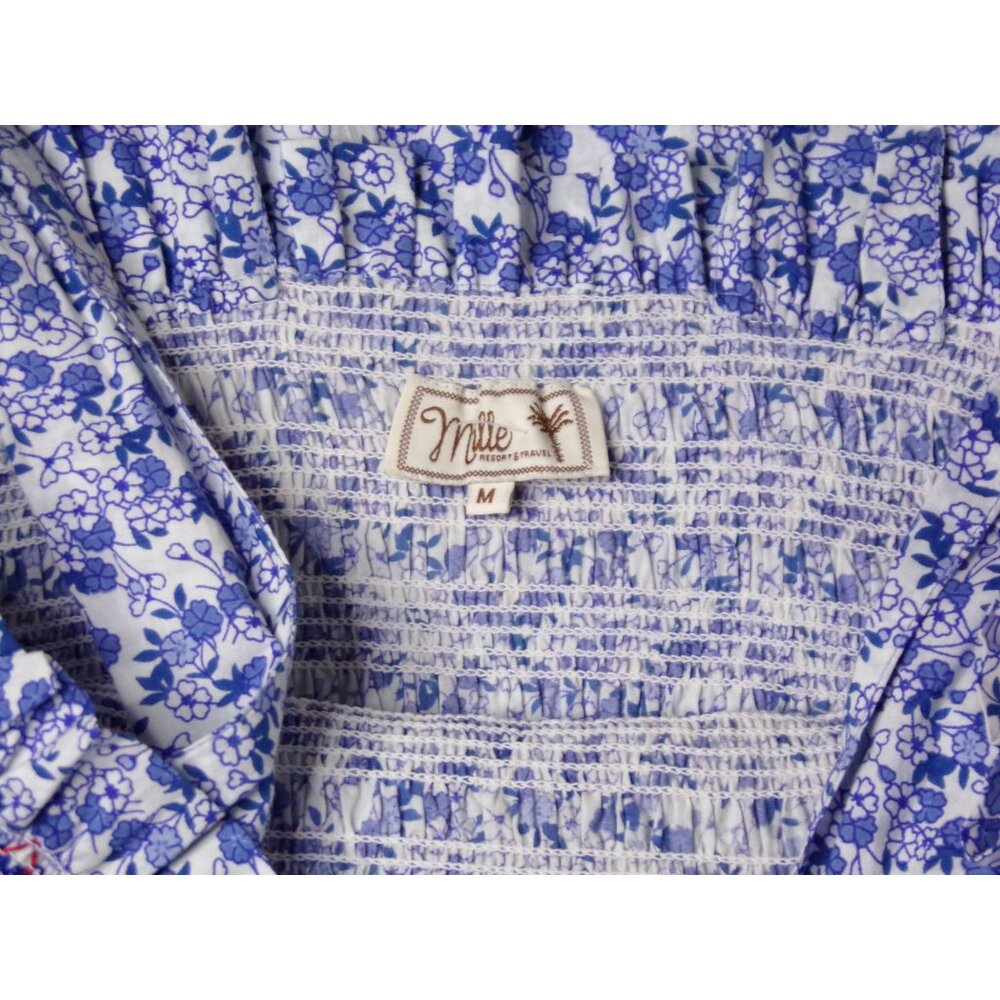 🆕 Mille Garden Smocked Floral Midi Dress Cotton Medium 6-8 - Picture 12 of 12